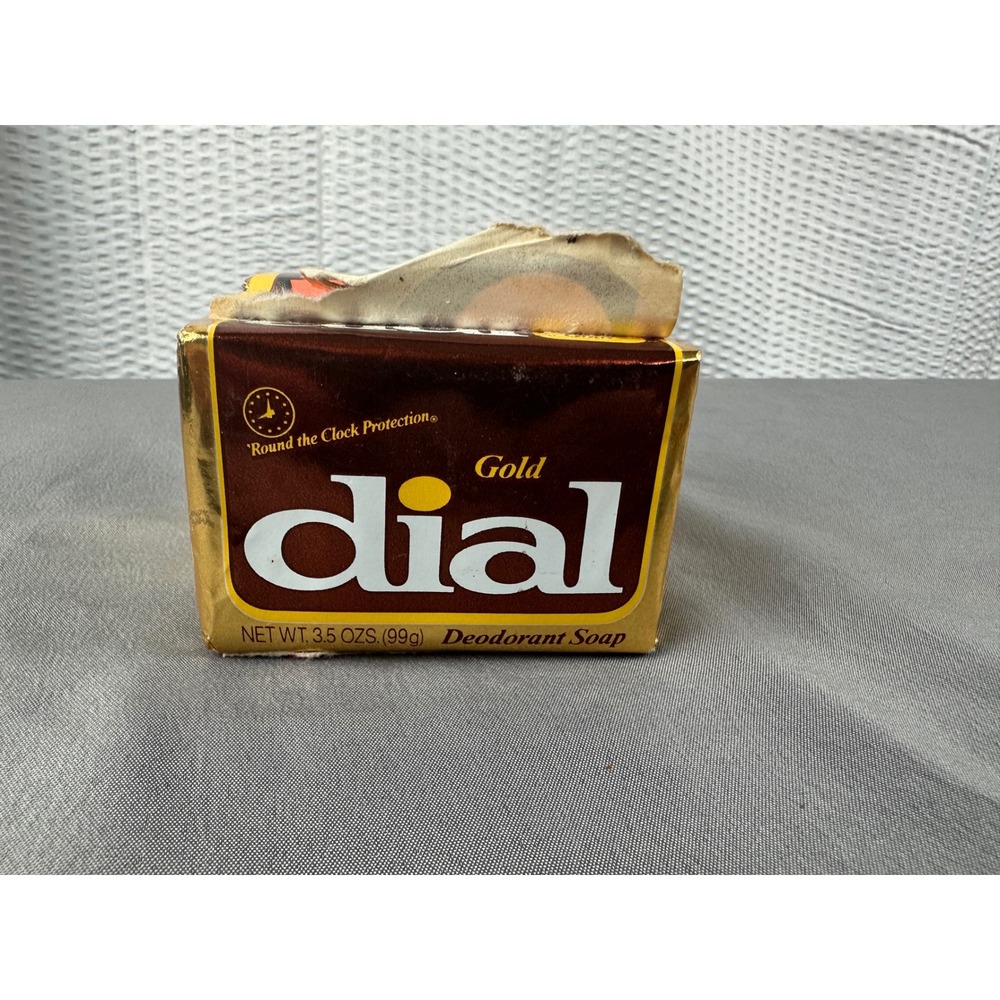 Vintage Gold Dial Antibacterial Deodorant Soap 3 Bars Triclocarban NOS‎